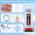 thumbnail image 5 of Tiergrade 1 x B-7000 Flexible Adhesive Glue, 5-10 Minutes, Clear, 3.7 fl oz, 5 of 12