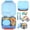 Blue, variant on Kids Bento Lunch Box with 9oz Soup Thermos Leak-Proof Food Container 4 Compartments Insulated Hot Food Jar for Toddler Kid Boys Girls to School & Travel