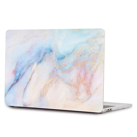 SaharaCase - Hybrid-Flex Arts Case for Apple MacBook Pro 14" M1, M2, M3 Chip Laptops - Marble Blue