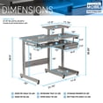 thumbnail image 6 of Complete Computer Workstation Desk, Grey, 6 of 12
