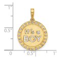 thumbnail image 2 of 17.6mm 14k and White Rhodium Sparkle-Cut Its a Pendant Necklace Pendant for Women - 3.8 Grams, 2 of 2