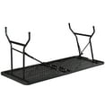 thumbnail image 2 of ZENY 6ft Metal Frame HDPE Folding Portable Camping Table, Black, 2 of 10