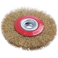 thumbnail image 2 of Rueda de cepillo de alambre para pulidora de banco + anillos adaptadores reductores, 5 pulgadas 125 mm, 2 of 5