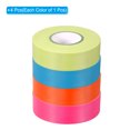 thumbnail image 3 of Uxcell 0.8"x197' PVC Flagging Tape Non-Adhesive Neon Marking Tape, Blue, Orange Color, Pink, Yellow 4 Pack, 3 of 5