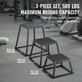 thumbnail image 2 of KFFKFF Plyo Jumping Cubes, 12/18/24 Inch Exercise Platform, Agility Jump Box with Non-Slip Surface, Fitness Step Up Box Set for Home Gym Workout, Conditioning Power Training, Black, 2 of 9