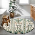 thumbnail image 4 of Vintage Butterfly Round Area Rug 4 FT, Non Slip Indoor Outdoor Rug, Pastoral Botanical Teal Spring Summer Washable Soft Circular Carpet Non-Shedding Floor Mat for Coffee Table Nursery Foyer Balcony, 4 of 9