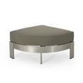 thumbnail image 6 of Noble House Gavin Half Round 5 Seater Sectional Set with Ottoman, Khaki, Silver, 6 of 11