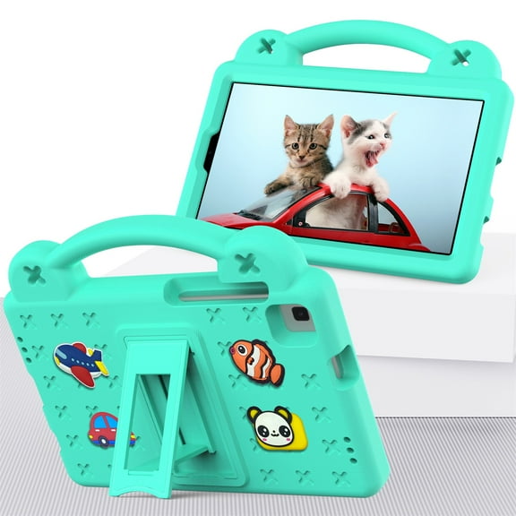 Cowithday Kids Case for Samsung Galaxy Tab A7 Lite 8.7 inch 2021 SM-T220/ T225/ T227U, EVA Dropproof Handle Kids Friendly Rugged Lightweight Child Cover for Samsung A7 Lite 8.7" Tablet, Mint