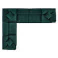 thumbnail image 3 of Modway Commix 6-Piece Down Filled Overstuffed Performance Velvet Sectional Sofa in Green, 3 of 5
