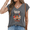 Dark Gray, variant on Women Salem Book Club Witch Graphic Tee Retro Style V Neck Tank Top Aesthetic Magic Illustration Sleeveless Shirt