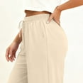 thumbnail image 6 of Women's Plus Size Elastic Waist Drawstring Pants with Pockets for Casual Wear and Sports, 6 of 6