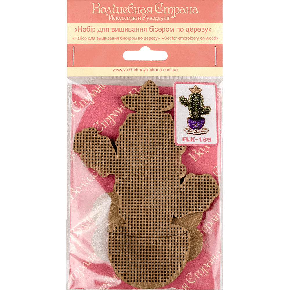 Bead embroidery kit on wood FLK-189