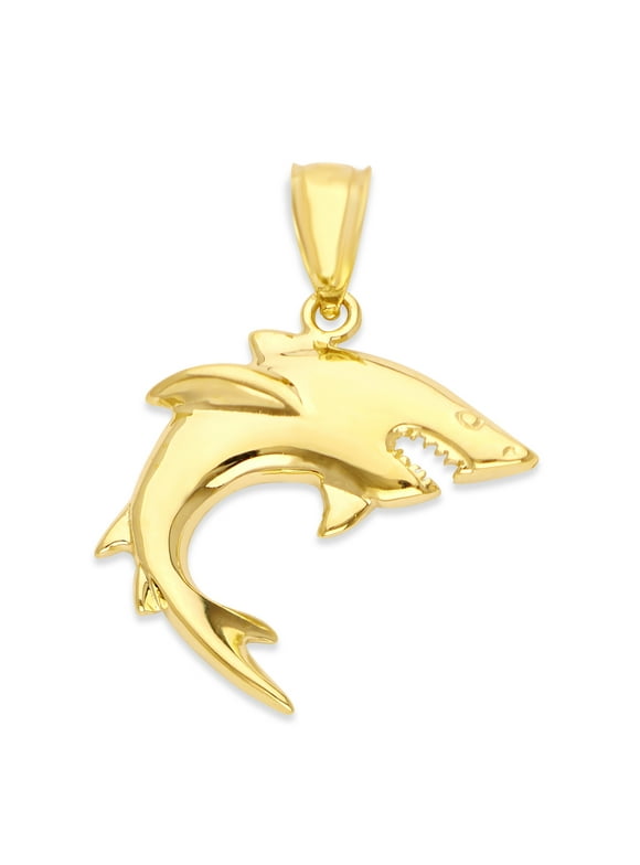 10k Gold Shark Pendant