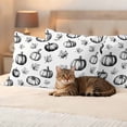 thumbnail image 3 of Black Gray Thanksgiving Outdoor Waterproof Pillow Covers, Fall Pumpkins Leaves Watercolor Art Decorative Rectangle Throw Pillowcase Sofa Cushion Sham for Patio/Couch/Chair, 20"x12" 2 Pack, 3 of 8