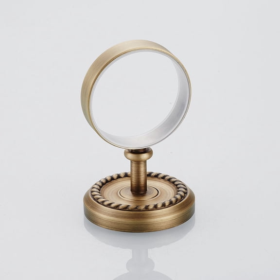 DEEPCRAFF 1Pcs Suction Cup Toothbrush Storage Rack Golden Copper Wall Mount for Homeowners