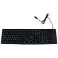 thumbnail image 1 of Roll Up Keyboard Computer Waterproof 109 Keys Silent USB Wired Keyboard, 1 of 6