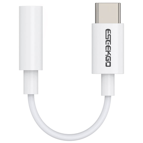 USB-C to 3.5mm Headphone Jack AUX Adapter - White