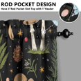 thumbnail image 3 of Vintage Colorful Mushroom Plants Tier Kitchen Curtains for Bathroom Living Rod Pocket Window Drapes 28"x36" 2 Panels Window Treatment Tiers, 3 of 4