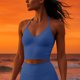 thumbnail image 5 of RKSTN Workout Tank Tops for Women Oversized V Neck Quickly Dry Sweat Wicking Backless Yoga Gym Tanks Womens Casual Solid Regular Fits Breathable Cool Running Sports Fitness Halter Camisole Shirts, 5 of 7