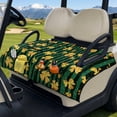 thumbnail image 3 of Whosucclay Golf Cart Seat Towel for 2-Seater Golf Cart Club Car, 4 Pockets Stain-Resistant Golf Cart Seat Cushion Cover, Gold Clover Stripe Design, 3 of 9