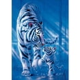 thumbnail image 1 of Cuadros Decorativos Kit de punto de cruz de taladro redondo completo de tigres de juego de pintura de diamante de 30x40cm Wdftyju embutido en tela, 1 of 9