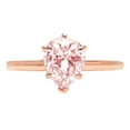 thumbnail image 7 of Solitaire Engagement Ring for Women - 1.5ct Simulated Pink Diamond in 14K Rose Gold Promise Ring, 7 of 7