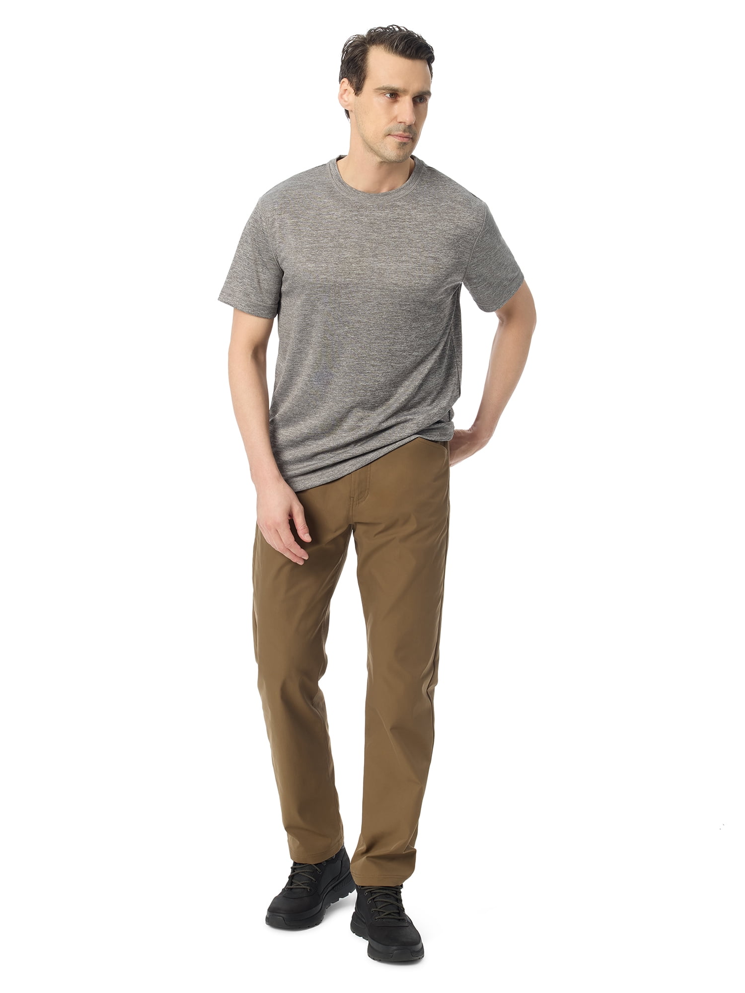 Bass & Co Men's & Big Men's Short Sleeve Hiker Tech Tee, Sizes S-XXXL