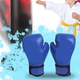 thumbnail image 6 of Kids Training Boxing Gloves Teens Comfortable Girls Boys Mma Sparring Gloves Blue, 6 of 9