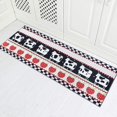 thumbnail image 4 of Alfombra de cocina antideslizante de 2 piezas Tapete de respaldo antideslizante Tpr para juego de alfombra de pasillo de baño de puerta, diseño de vaca (17quot; x48quot; + 17quot; x24quot;). Afortunado Sencillez, 4 of 4