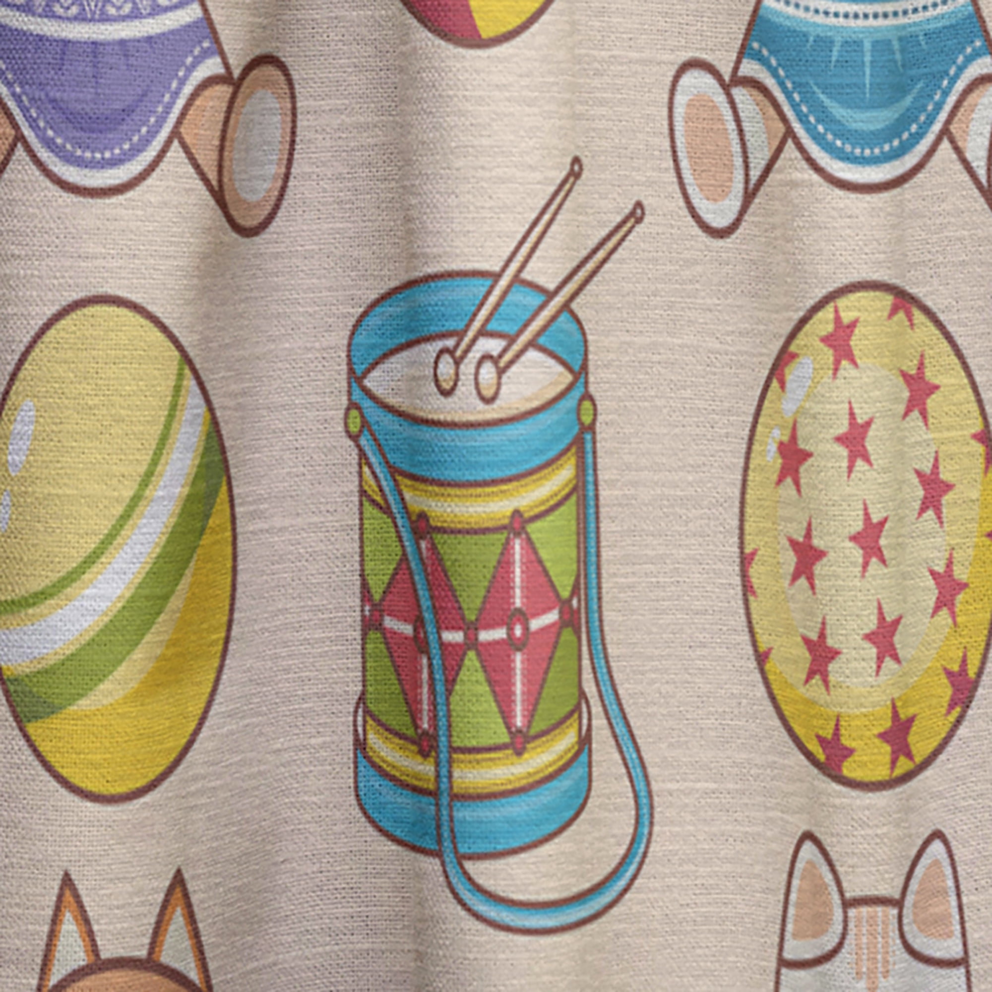 Designart 'Children'S Pattern Yellow Door' Modern Curtain Panel