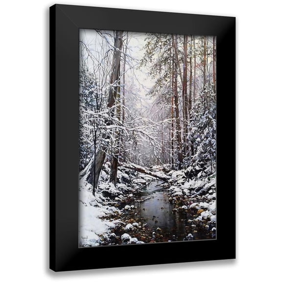 Cernov, Ivan 11x14 Black Modern Framed Museum Art Print Titled - First Snow in December