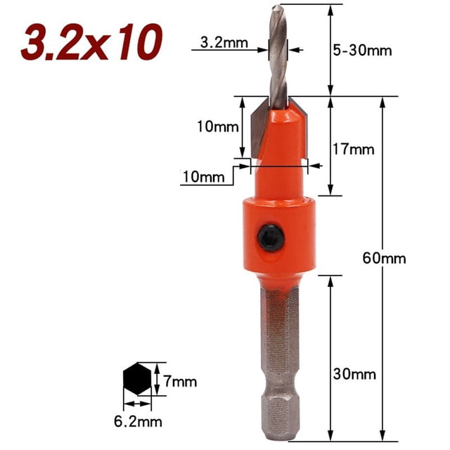 1 Pce Perceuse de Comptoir 1/4 Pouces Tige Hexagonale pour Menuiserie Perceuse de Comptoir Pièces de Rechange
