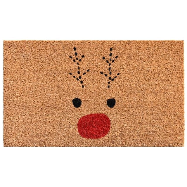 Calloway Mills 105012436 24 x 36 in. Rudolph Rectangular Doormat, Red & Black