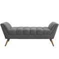 thumbnail image 2 of Hawthorne Collection Fabric Bedroom Bench in Gray, 2 of 6