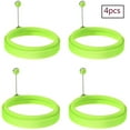 thumbnail image 1 of Fried Egg Mold for Frying Pan Egg Rings Silicone Pancake Mold Round Green Omelette Mold for Egg Cooking (Circle), 1 of 8