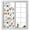 White, variant on Window Privacy Film Rustic Cat Stained Glass Window Film Decorative Sun Block Window Cover Funny Cute Fish Leaves Bubble Window Clings Static Adhesive Sticker for Bathroom 19.6"x39.3"