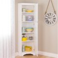 thumbnail image 4 of Wright Home Armoire de Rangement d'Angle Moderne en Bois Manufacturé à 2 Portes en Blanc, 4 of 5
