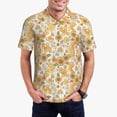 thumbnail image 5 of Wukai Groovy Hippie Flower Mushrooms Men’s Polo Shirts,Quick-Dry Athletic Shirt,Classic Fit Shirts-Medium, 5 of 8