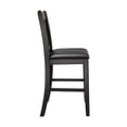 thumbnail image 4 of Dark Cherry Finish Dining Chairs 6pc Set Counter Height Design Upholstered Seat Traditional Design Dining Furniture, 4 of 6