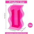 thumbnail image 2 of 1pc Wavy Acrylic Vases Display Decoration Flower Holder Wave Fuchsia 39x118x190mm Inner Diameter: 34x45.5mm, 2 of 7