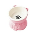 thumbnail image 2 of 2 in 1 Anti-Slip Tilted Dog Bowl, Ceramic Elevated Cat Bowls for Optimal Spine Protection, Slow Feeder Pet Bowl in Lake Blue, Perfect Raised Cat Feeders, 2 of 6