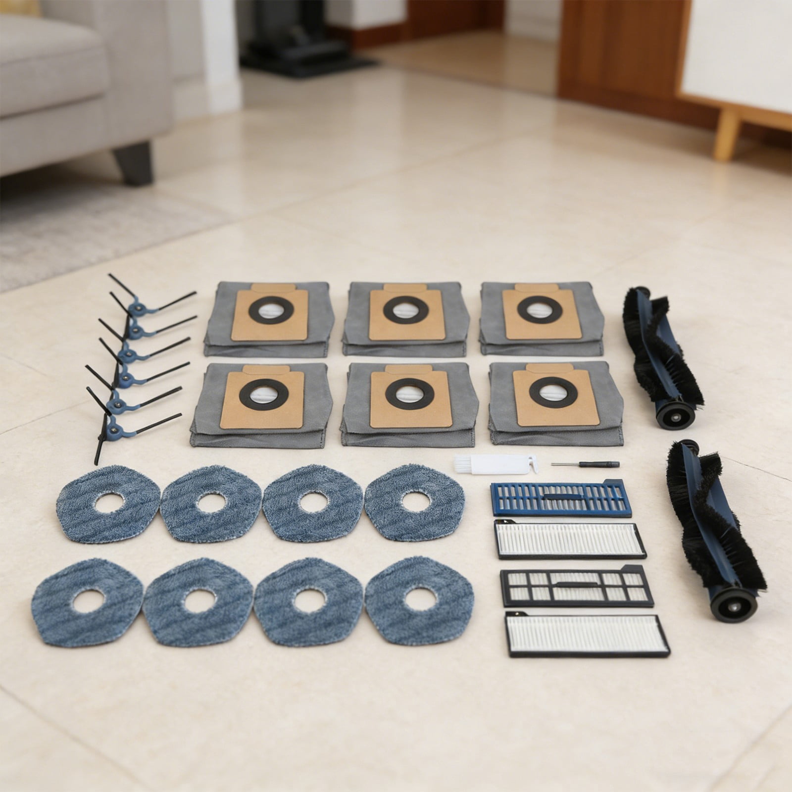 Wodtesl 1 Set For Eufy X10 Pro For Omni Vacuum Cleaner Main Side Brushes Filter Mop Cloth Bag Kit Robot Vacuum Cleaner Accessories