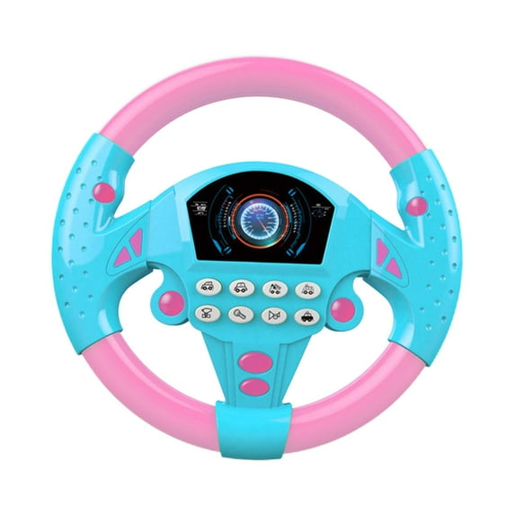 Electronic Steering Wheel Toy, Non-Slip Soft Adsorption Steering Wheel Toys, for Early Childhood Driver Infant Boys and Girls
