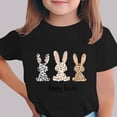 thumbnail image 6 of Lovzfmll Toddler Girl's T-Shirts, Easter Print Short Sleeve Tee, Casual Loose Fit Pullover Graphic Tees for 3-4 Years, 6 of 9