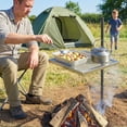 thumbnail image 2 of Outsunny Swivel Campfire Grill, 360° Adjustable Campfire Cooking Grate, 2 of 10