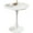 White, variant on Square Dining Tulip Table for 2, Mid-Century Modern Table with Sturdy Metal Pedestal for Kitchen, Bistro, Cafe, Leisure (Black, 24 INCH)