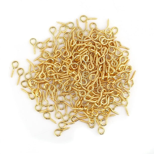 Eye Hooks 200Pcs Eye Pins Thread Screw Eye Hooks Eyepins Alloy 3Colors For For Jewelry ANGGREK Otros