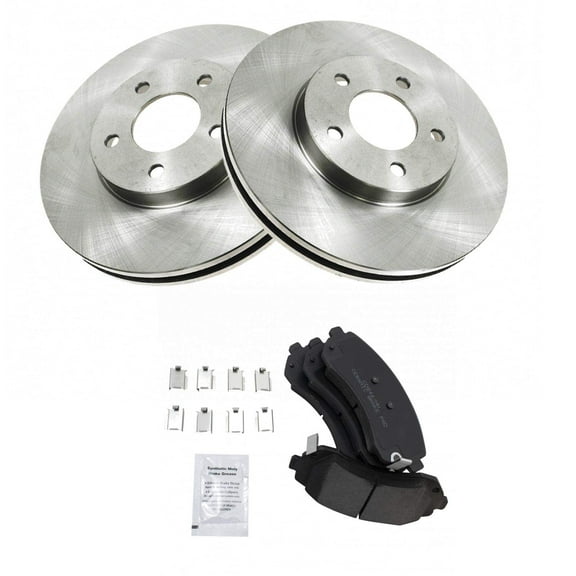 TRQ Front Brake Pad & Rotor Kit Brake Pads Brake Rotor Ceramic Fits Select 2002-2006 Buick Rendezvous 2002-2004 Chevrolet Venture Oldsmobile Silhouette 2001-2005 Pontiac Aztek Montana