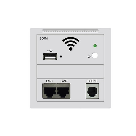 Yuarrent Panel inalámbrico 86 Tipo 300 mbps Enrutador de pared WIFI inalámbrico Panel Enrutador de pared integrado Electrodomésticos Yuarrent HA026167-00