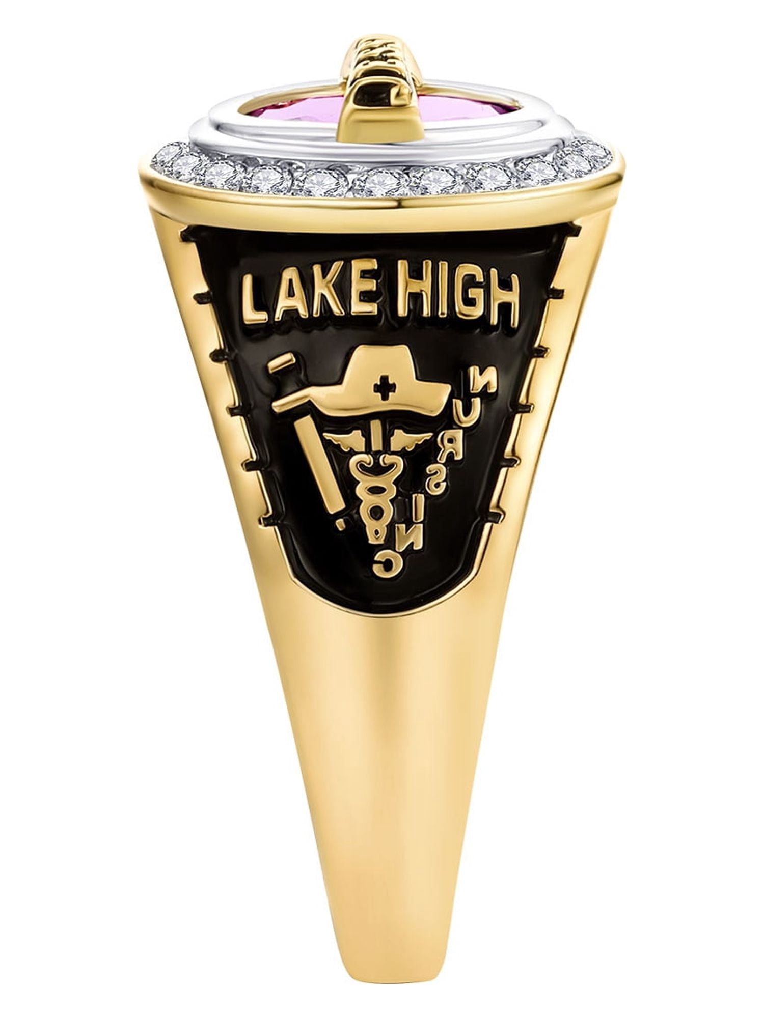 Order Now for 2025 Graduation, Freestyle Women's CZ Oval Stone Personalized Top Class Ring, Personalized, High School or College